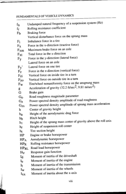 Fundamentals Of Vehicle Dynamics - Thomas D. Gillespie - Image 3