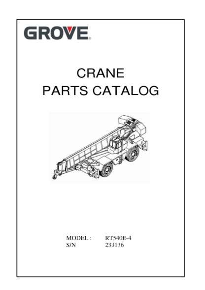 GROVE RT540E-4 Crane Parts Catalog - Image 2