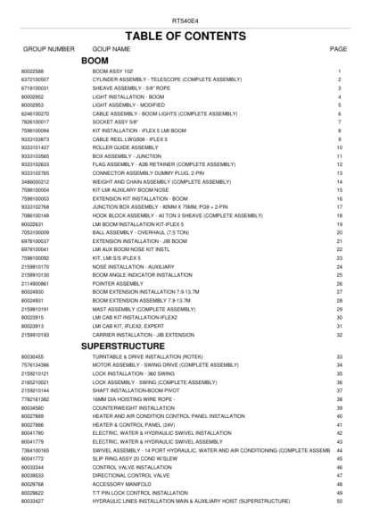 GROVE RT540E-4 Crane Parts Catalog - Image 3