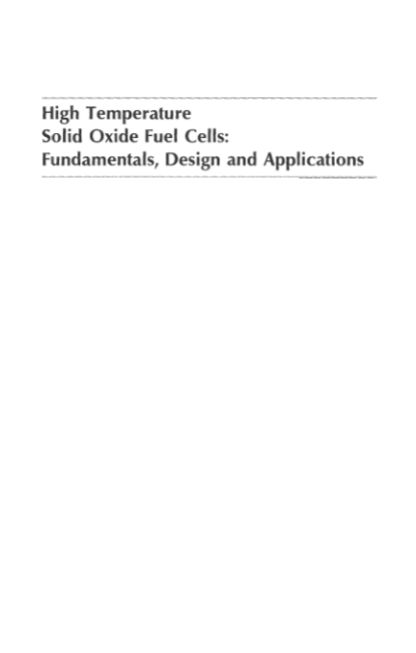 High Temperature Solid Oxide Fuel Cells - Singhal Subhash - Image 2