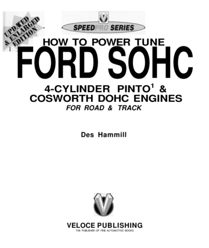 How To Power Tune Ford SOHC - Des Hammil