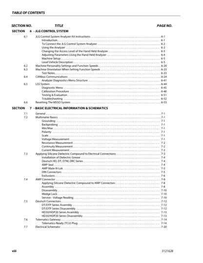 JLG 800A 800AJ Service and Maintenance Manual - Image 5