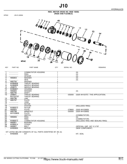 John Deere 200 series Cutting Platforms Parts Catalog - Image 4