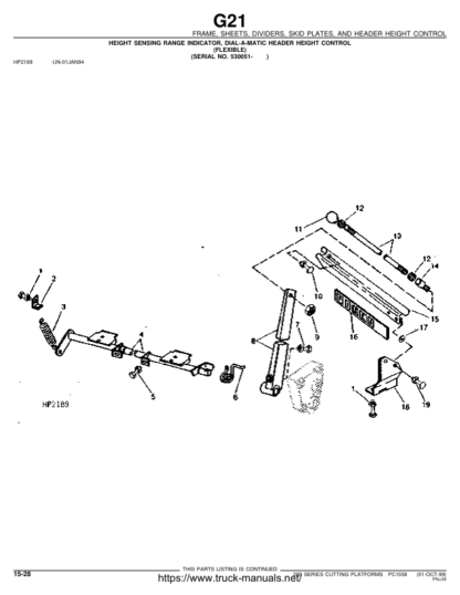 John Deere 200 series Cutting Platforms Parts Catalog - Image 7