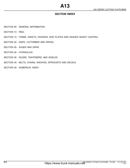 John Deere 200 series Cutting Platforms Parts Catalog - Image 3