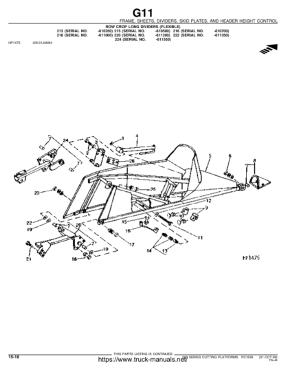 John Deere 200 series Cutting Platforms Parts Catalog - Image 6