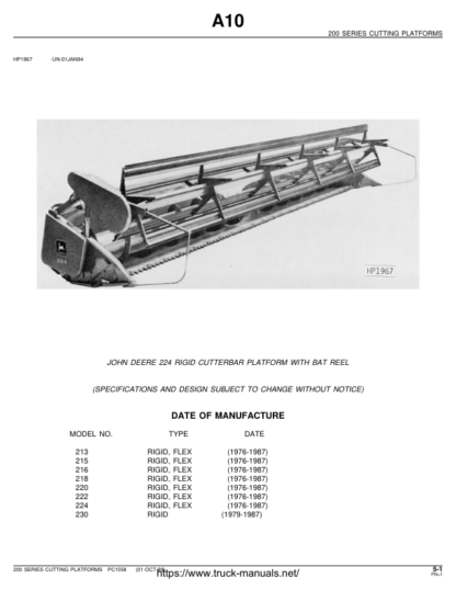 John Deere 200 series Cutting Platforms Parts Catalog - Image 2