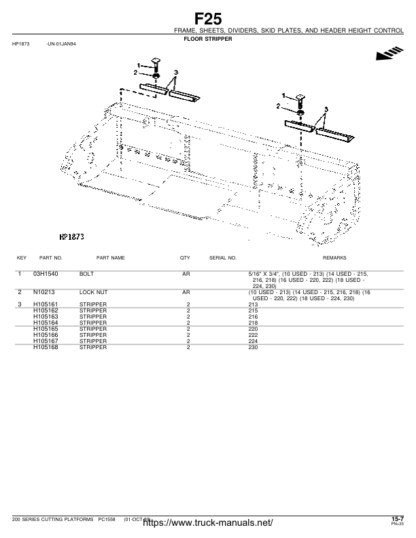 John Deere 200 series Cutting Platforms Parts Catalog - Image 5