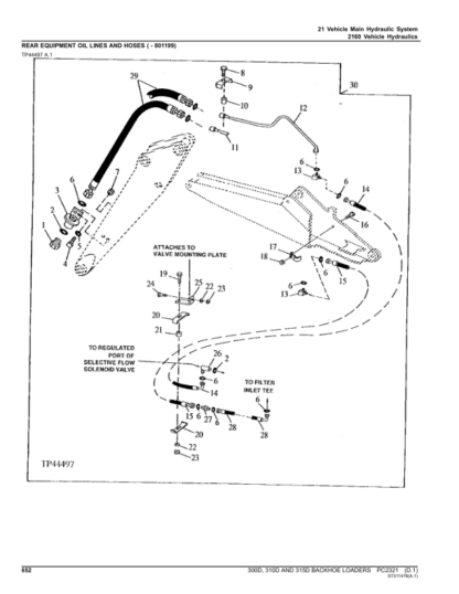 John Deere 300D 310D 315D Backhoe Parts Catalog - Image 6