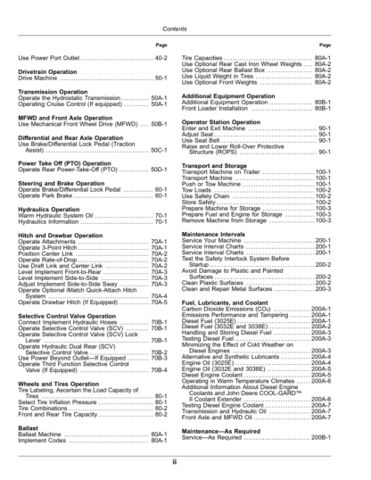 John Deere 3025E 3032E 3038E Tractor Operators Manual - Image 5