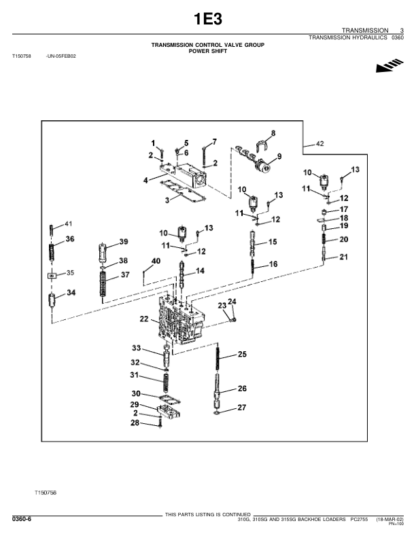 John Deere 310G 310SG 315SG Backhoe Parts Manual - Image 3