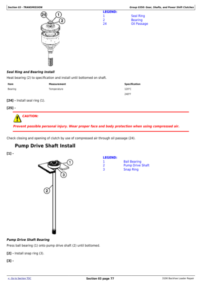 John Deere 310K Backhoe Repair Manual - Image 9