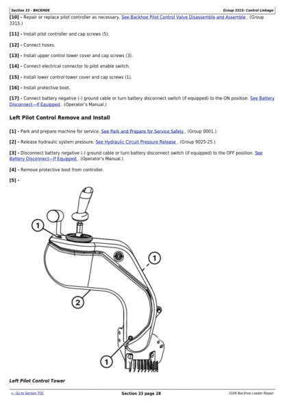 John Deere 310K Backhoe Repair Manual - Image 15