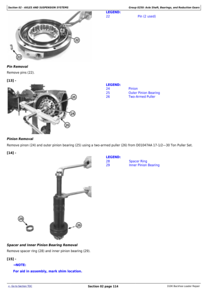 John Deere 310K Backhoe Repair Manual - Image 7