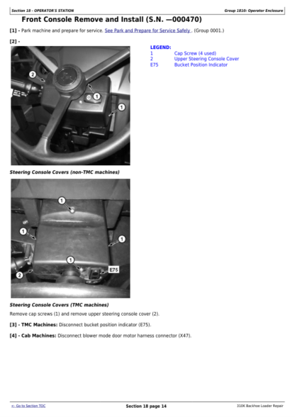 John Deere 310K Backhoe Repair Manual - Image 13