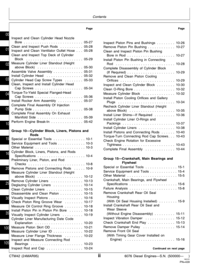 John Deere 400 Series 6076 Engine Service Manual - Image 7