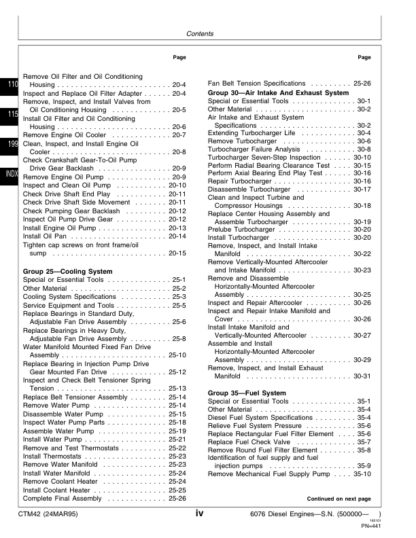 John Deere 400 Series 6076 Engine Service Manual - Image 3