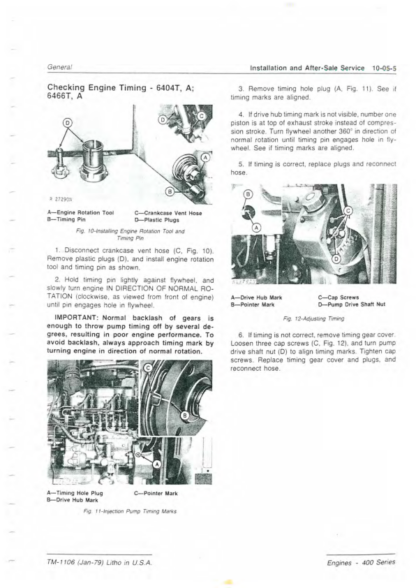 John Deere 400 Series Engine Service Manual - Image 8