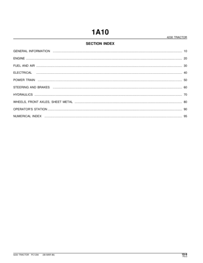 John Deere 4230 Tractor Parts Catalog - Image 3