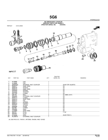 John Deere 4230 Tractor Parts Catalog - Image 6