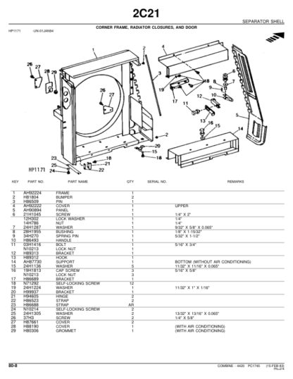 John Deere 4420 Combine Parts Catalog - Image 4