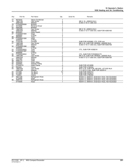 John Deere 60G Excavator Parts Catalog - Image 8