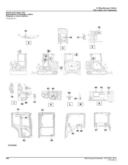 John Deere 60G Excavator Parts Catalog - Image 5