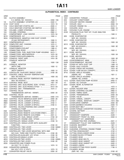 John Deere 644H Whel Loader Parts Catalog - Image 5