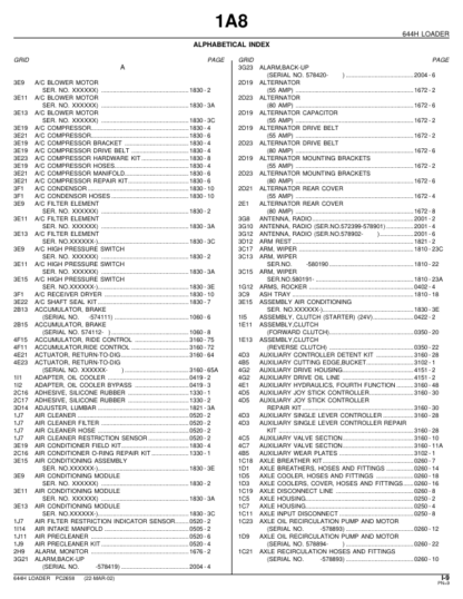 John Deere 644H Whel Loader Parts Catalog - Image 12