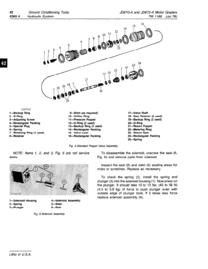 John Deere 670A 672A Motor Grader Repair Manual - Image 16