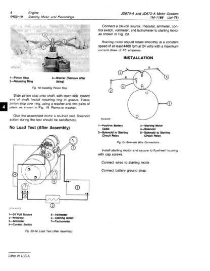 John Deere 670A 672A Motor Grader Repair Manual - Image 10