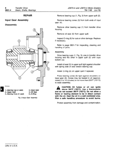 John Deere 670A 672A Motor Grader Repair Manual - Image 11