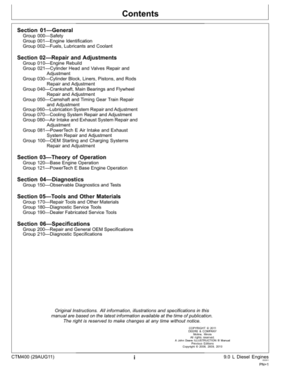 John Deere 9.0L PowerTech Engine Repair Manual - Image 16