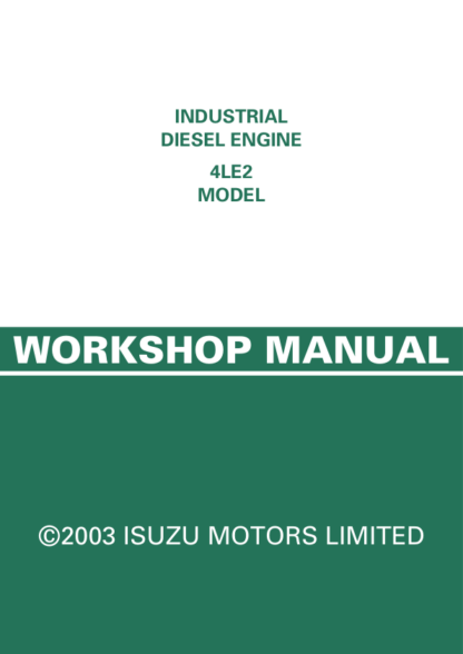 Kubota 4LE2 Engine Workshop Manual - Image 2