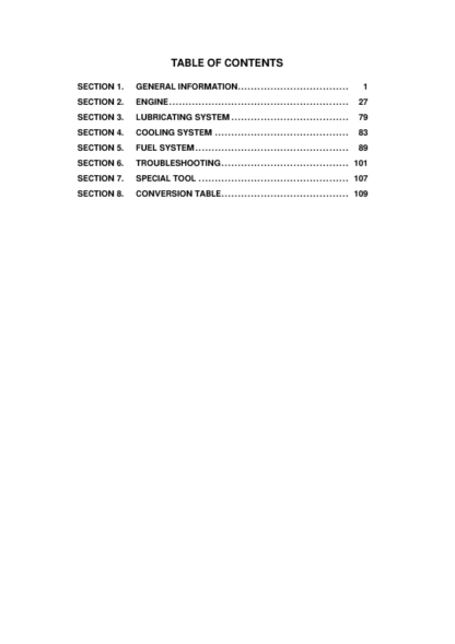 Kubota 4LE2 Engine Workshop Manual - Image 7