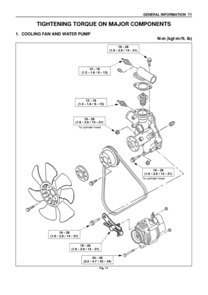 Kubota 4LE2 Engine Workshop Manual - Image 3