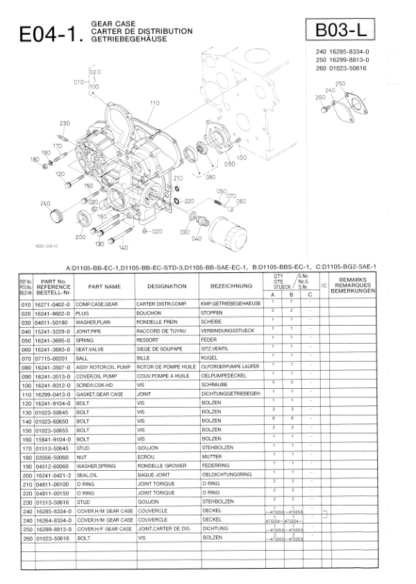 Kubota D1105 Engine Parts Catalog - Image 9