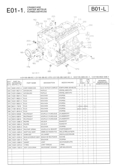 Kubota D1105 Engine Parts Catalog - Image 5