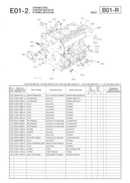 Kubota D1105 Engine Parts Catalog - Image 6