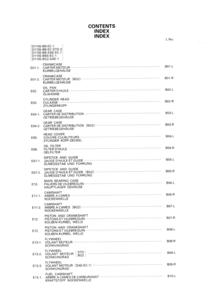 Kubota D1105 Engine Parts Catalog - Image 12