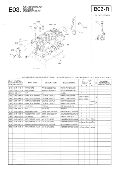 Kubota D1105 Engine Parts Catalog - Image 8