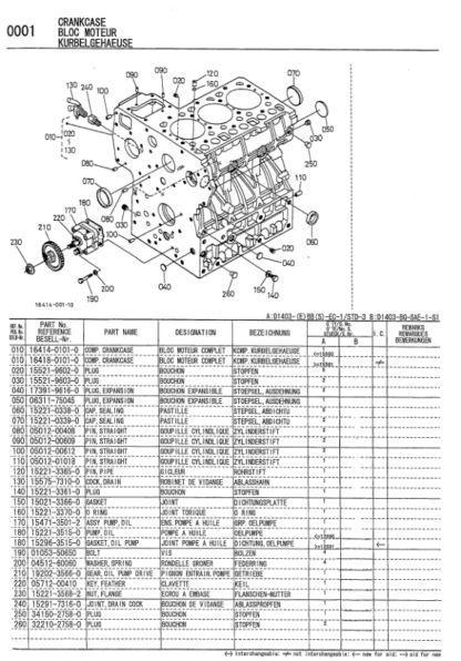 Kubota D1403-EBB-EC1 Diesel Engine Parts Manual - Image 3