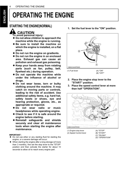 Kubota D1503 D1703 D1803 V2003 V2203 V2403 V2403 Engines Operators Manual - Image 5