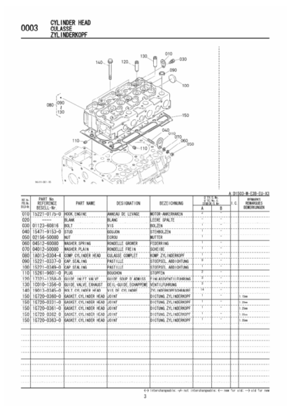 Kubota D1503-M-E3B Diesel Engine Parts Manual - Image 6