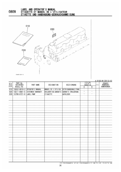 Kubota D1503-M-E3B Diesel Engine Parts Manual - Image 12