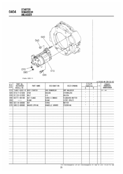 Kubota D1503-M-E3B Diesel Engine Parts Manual - Image 11