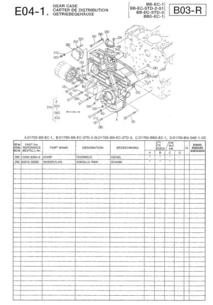 Kubota D1703-E2B-EU-X3-S Diesel Engine Parts Manual - Image 7