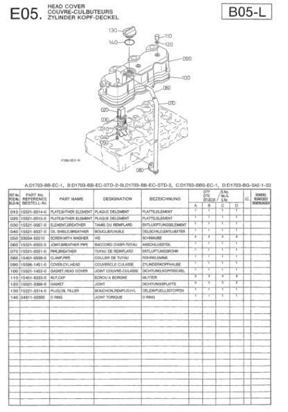 Kubota D1703-E2B-EU-X3-S Diesel Engine Parts Manual - Image 8