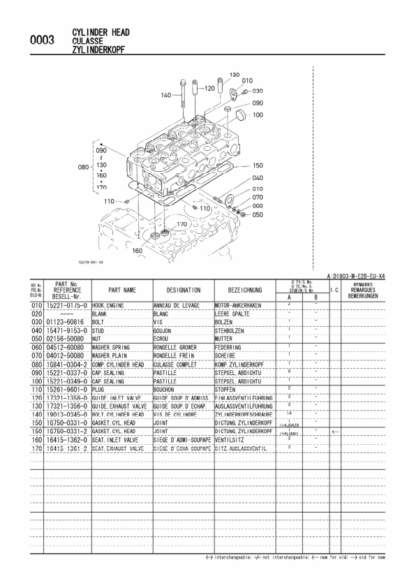 Kubota D1803-M-E2B Diesel Engine Parts Manual - Image 8