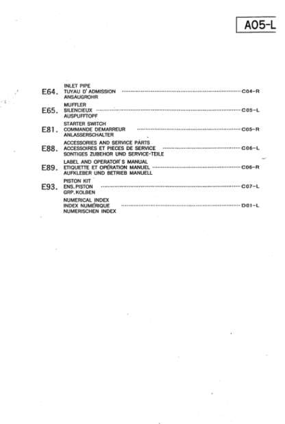 Kubota D722-BBS-EC-1 Diesel Engine Parts Catalog - Image 10